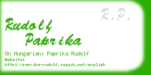 rudolf paprika business card